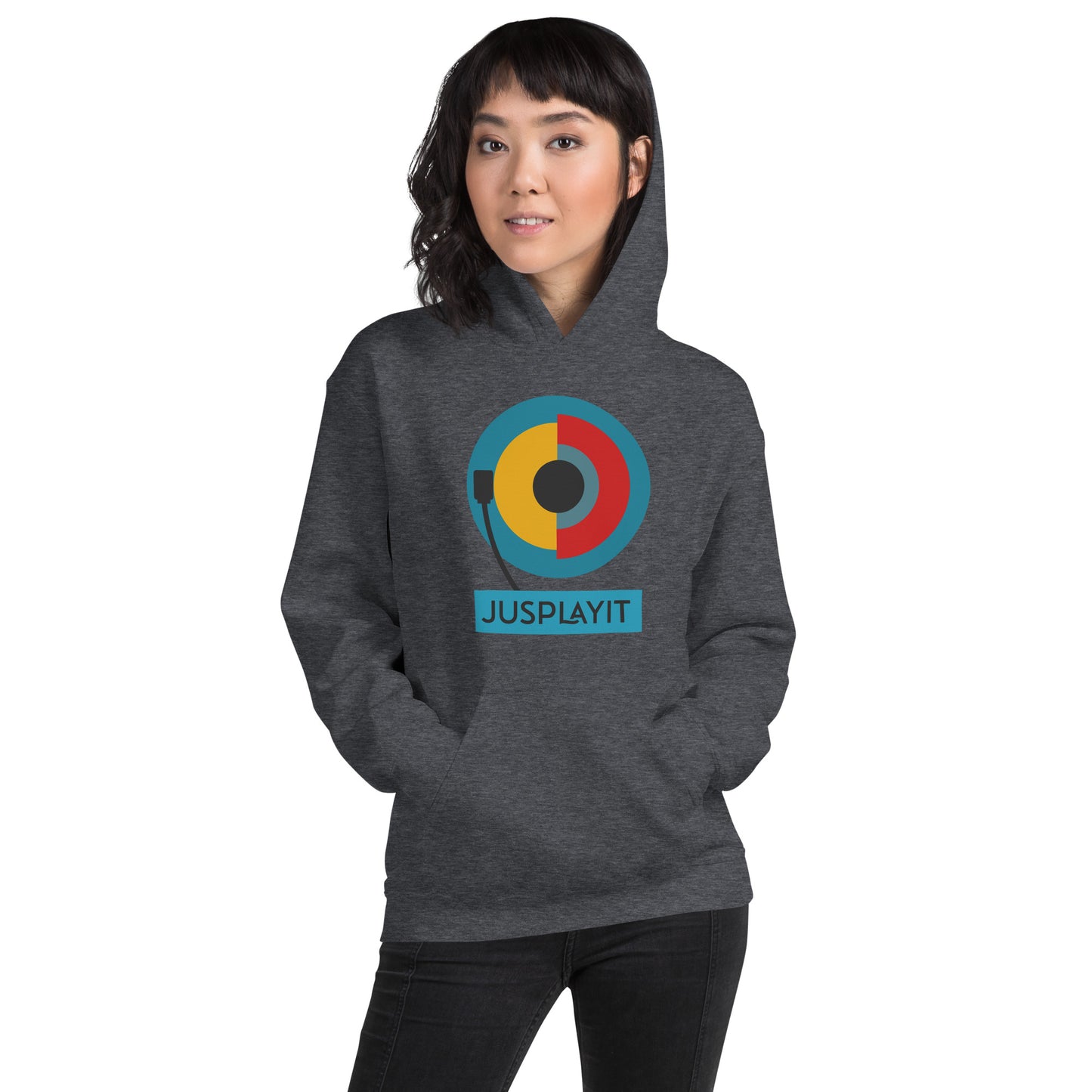 Just Play It Record Player Unisex Hoodie