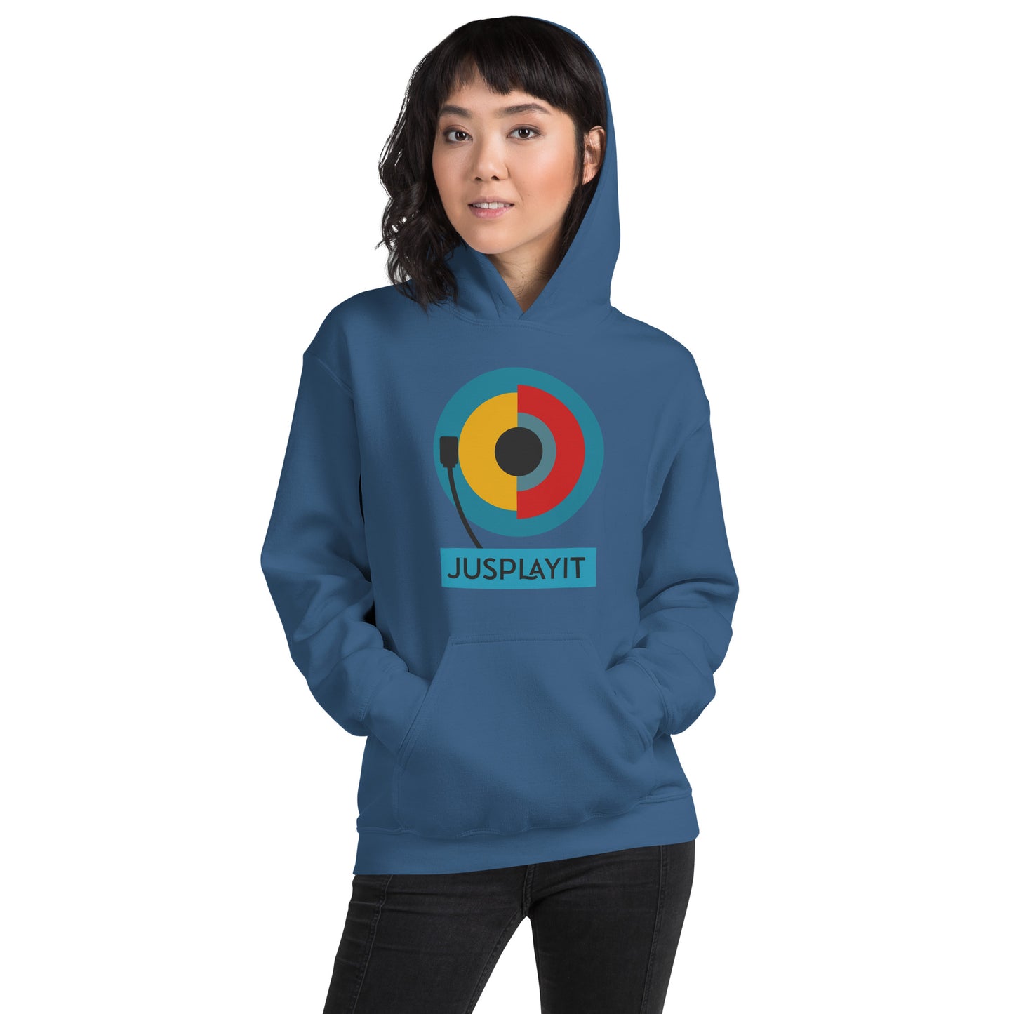 Just Play It Record Player Unisex Hoodie