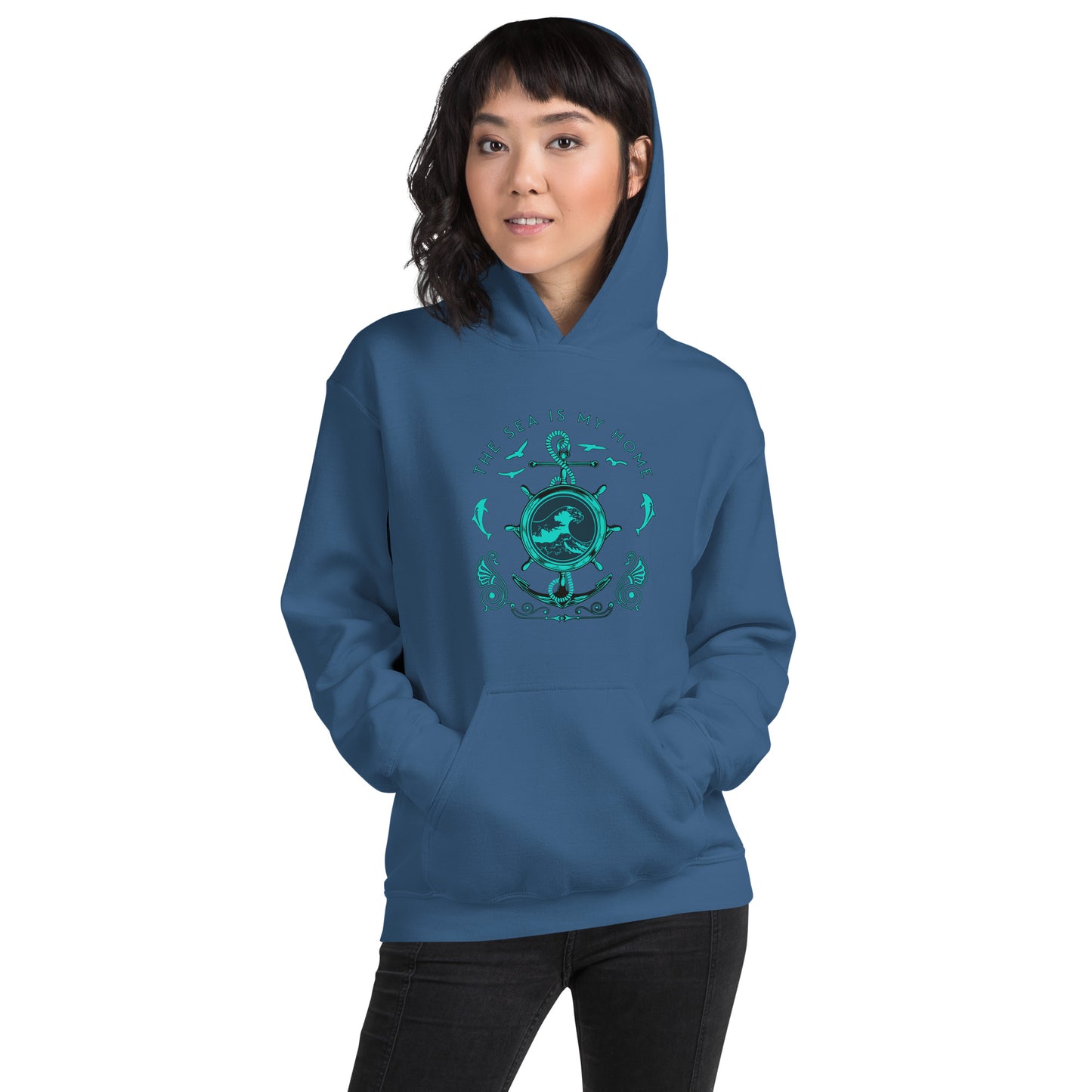 The Sea is My Home Anchor Unisex Hoodie