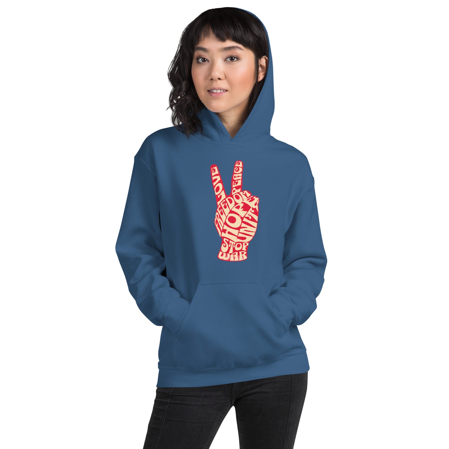 Peace Sign Hand Unisex Hoodie