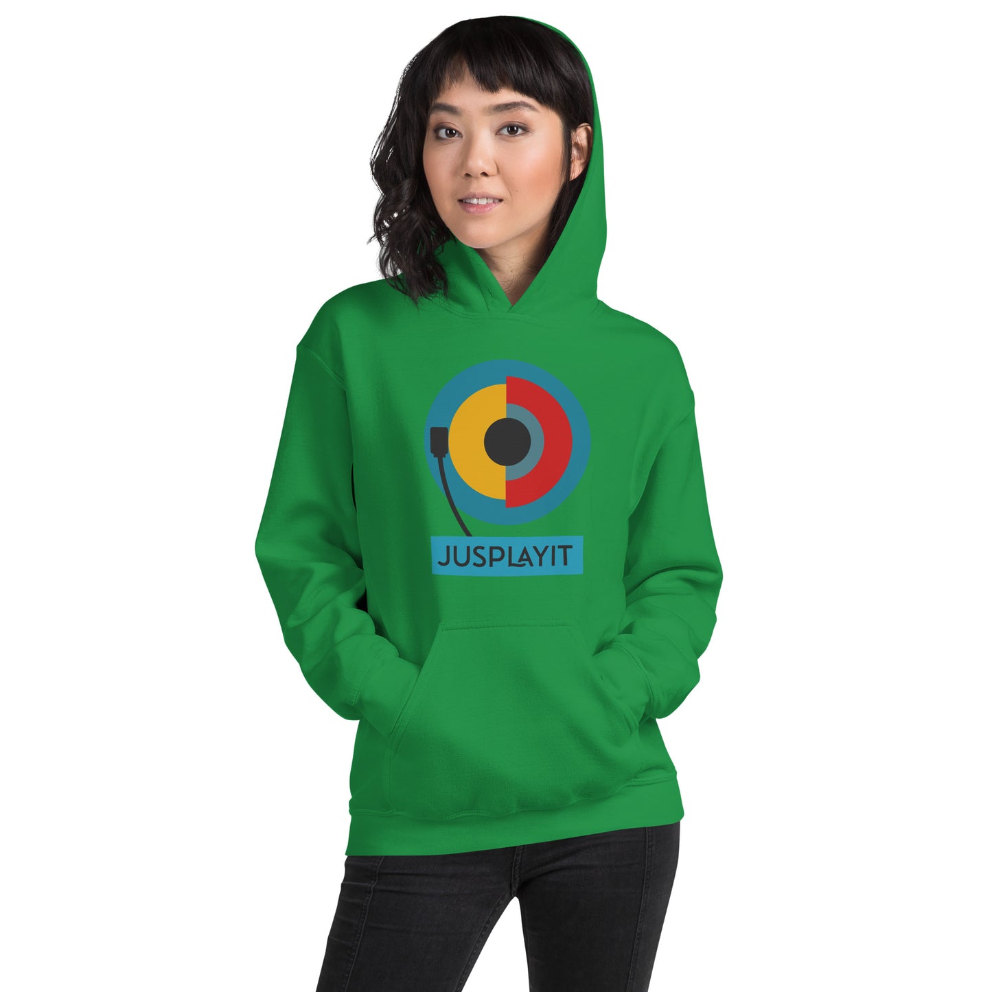 Just Play It Record Player Unisex Hoodie