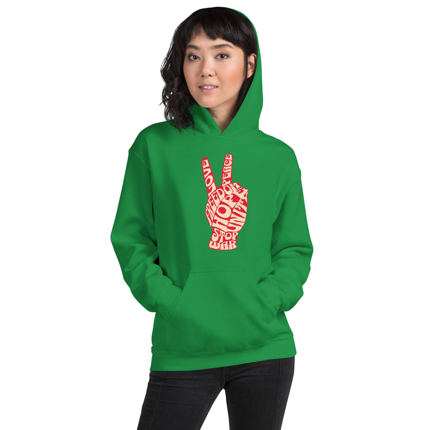 Peace Sign Hand Unisex Hoodie