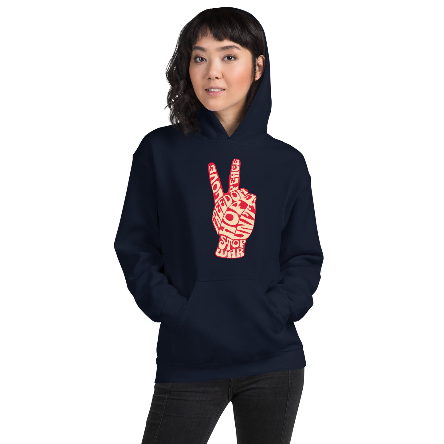 Peace Sign Hand Unisex Hoodie