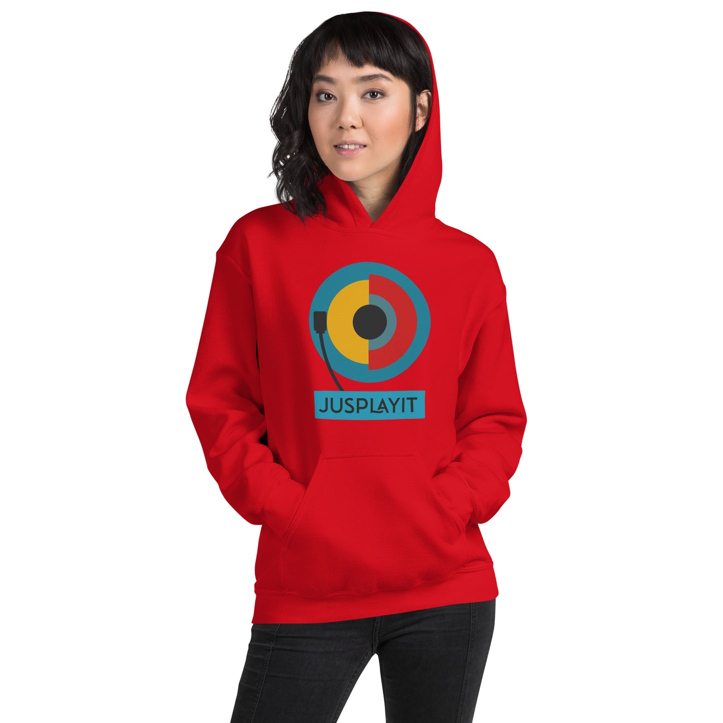 Just Play It Record Player Unisex Hoodie