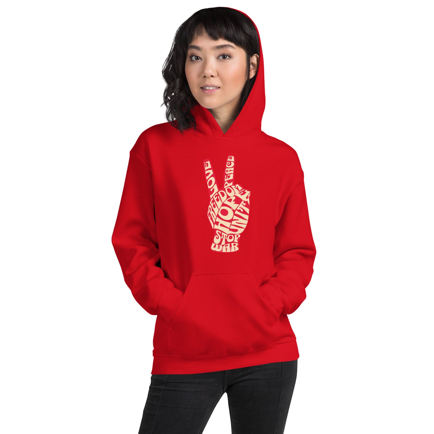 Peace Sign Hand Unisex Hoodie