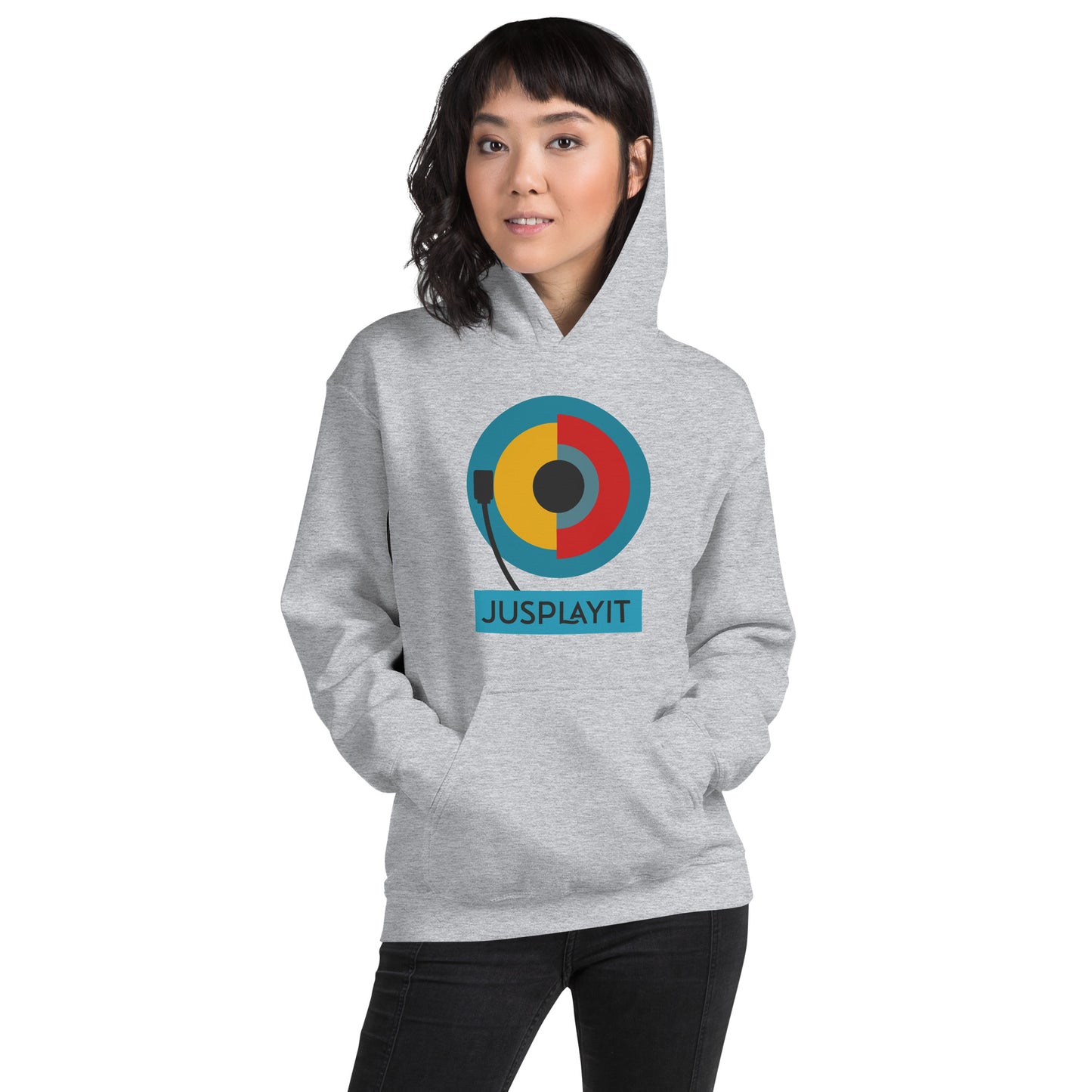 Just Play It Record Player Unisex Hoodie