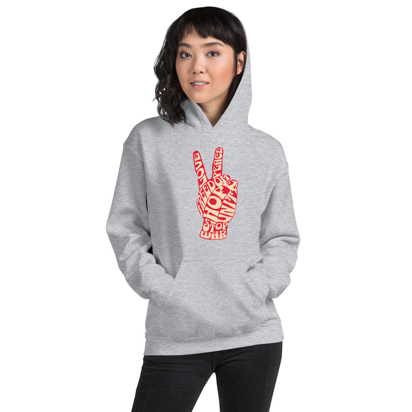 Peace Sign Hand Unisex Hoodie