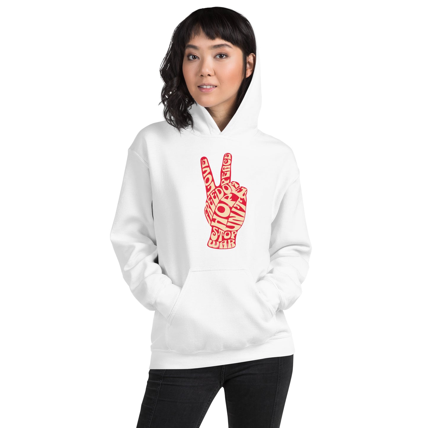 Peace Sign Hand Unisex Hoodie