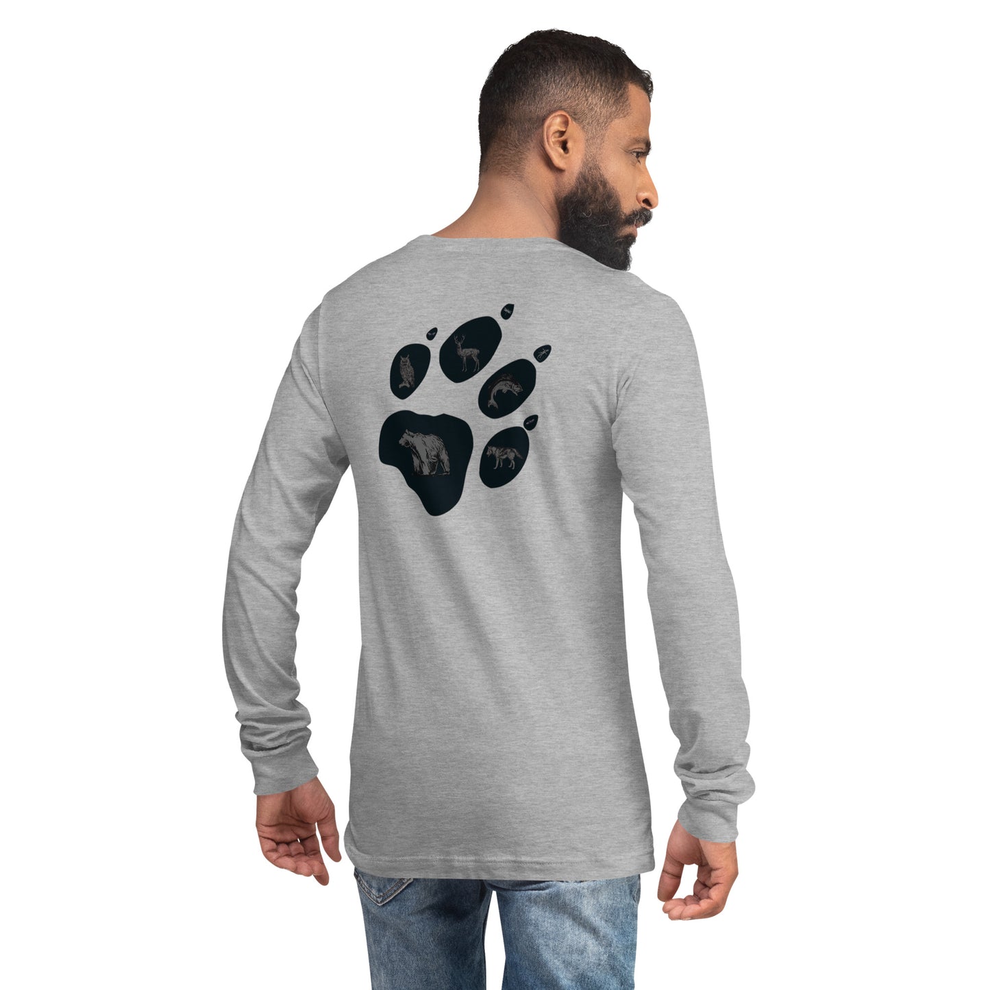 Animals Paw Print Unisex Long Sleeve Shirt