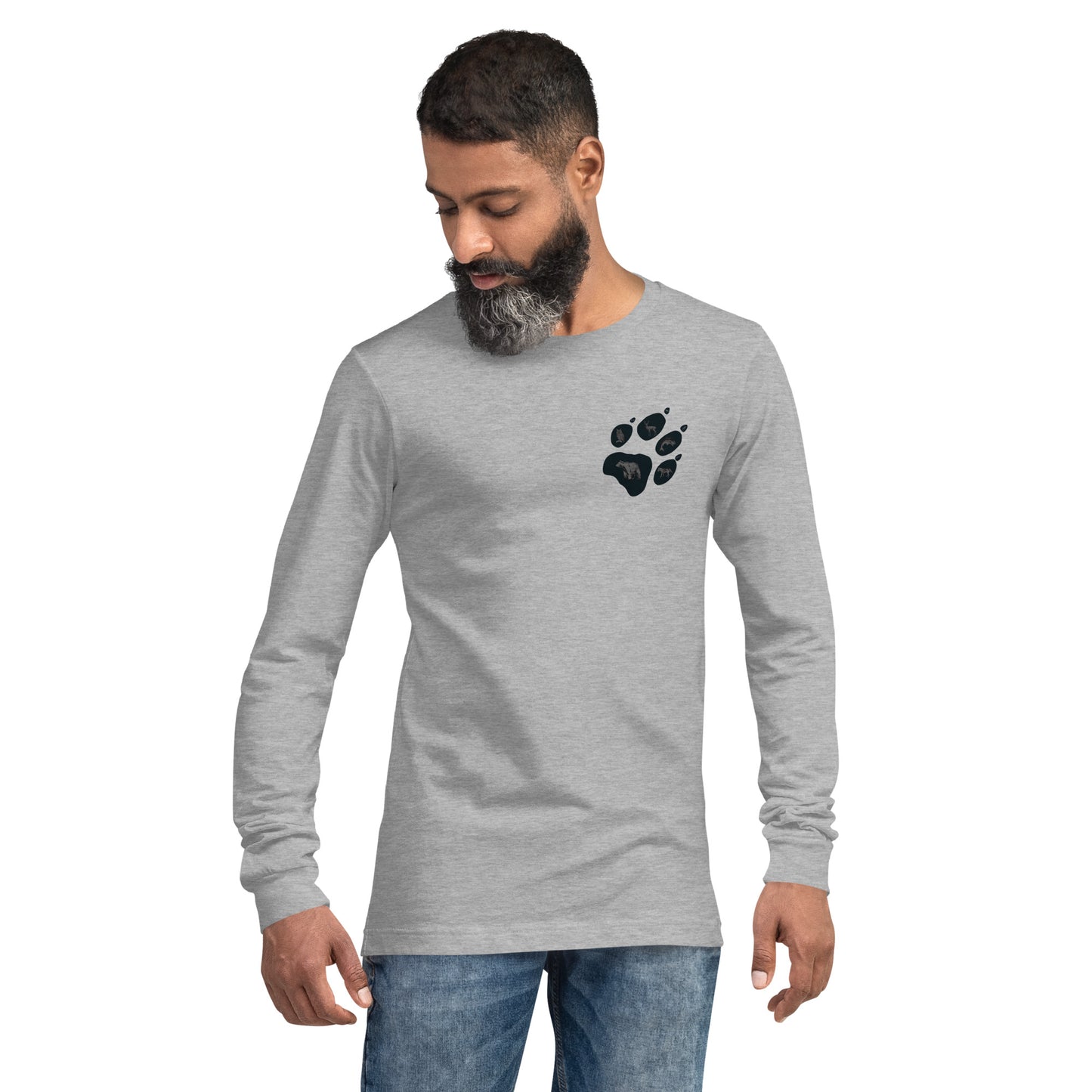 Animals Paw Print Unisex Long Sleeve Shirt