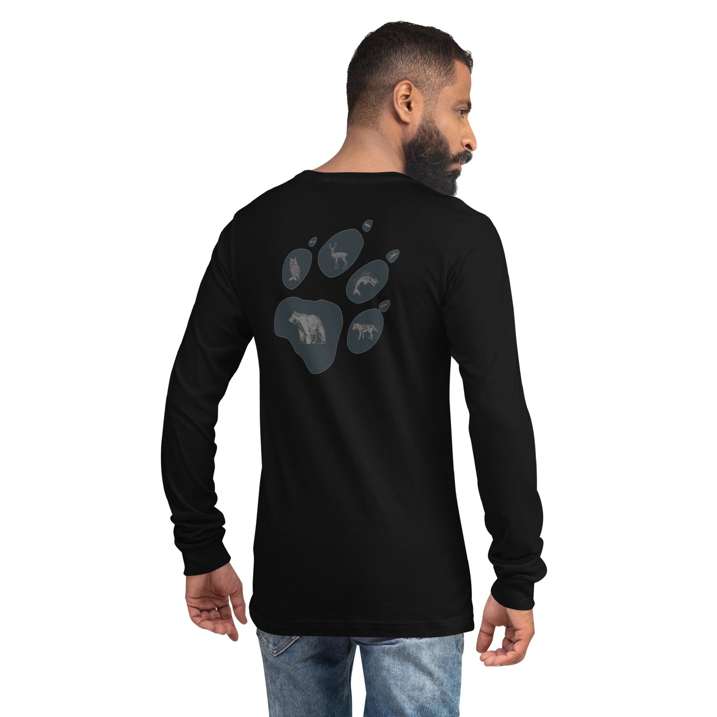 Animals Paw Print Unisex Long Sleeve Shirt