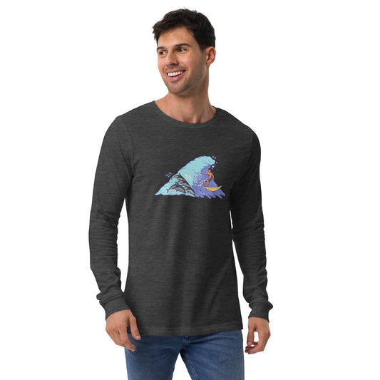 Surfing with Dolphins Unisex Long Sleeve Shirt