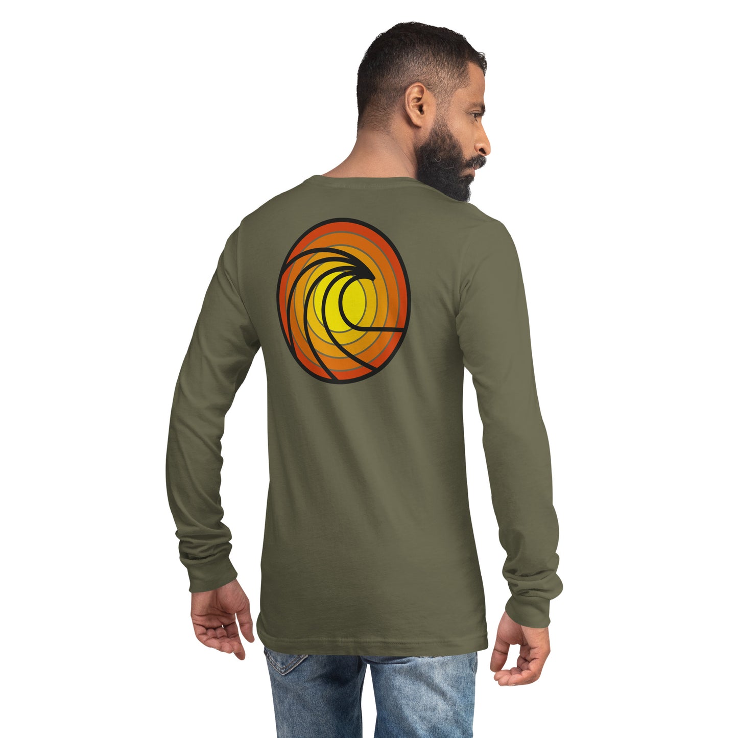 Wave in Sunset Unisex Long Sleeve Shirt