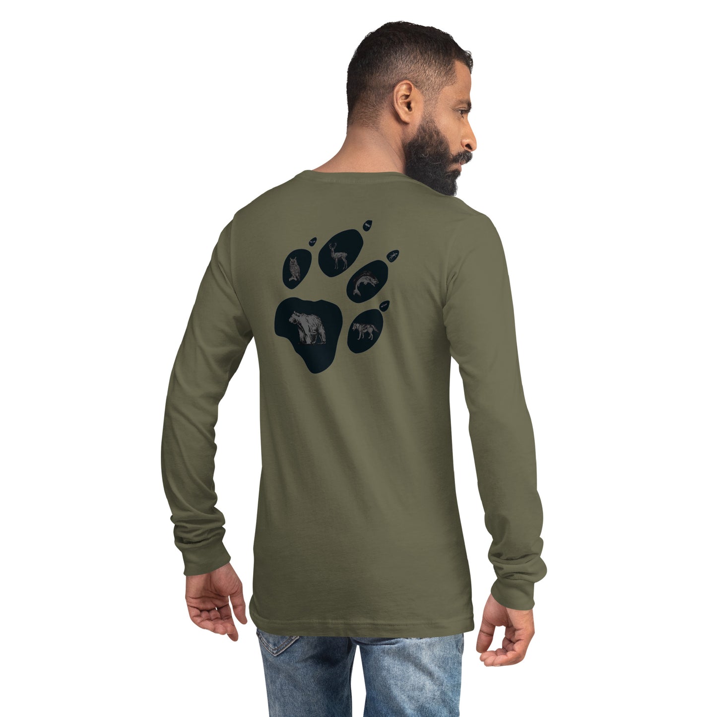 Animals Paw Print Unisex Long Sleeve Shirt