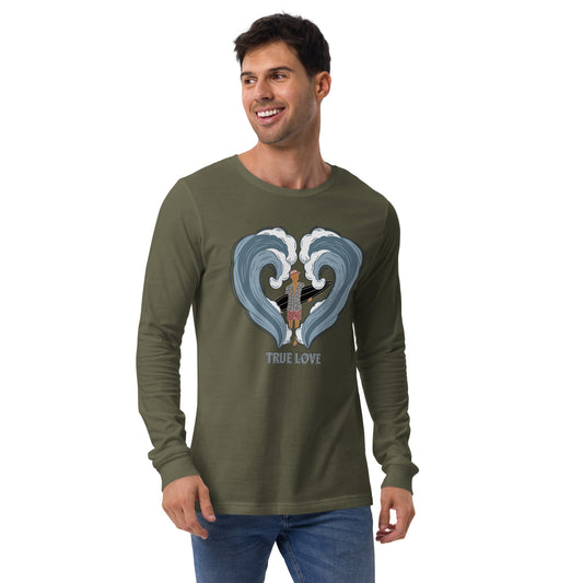 True Love Surf Waves Unisex Long Sleeve Shirt