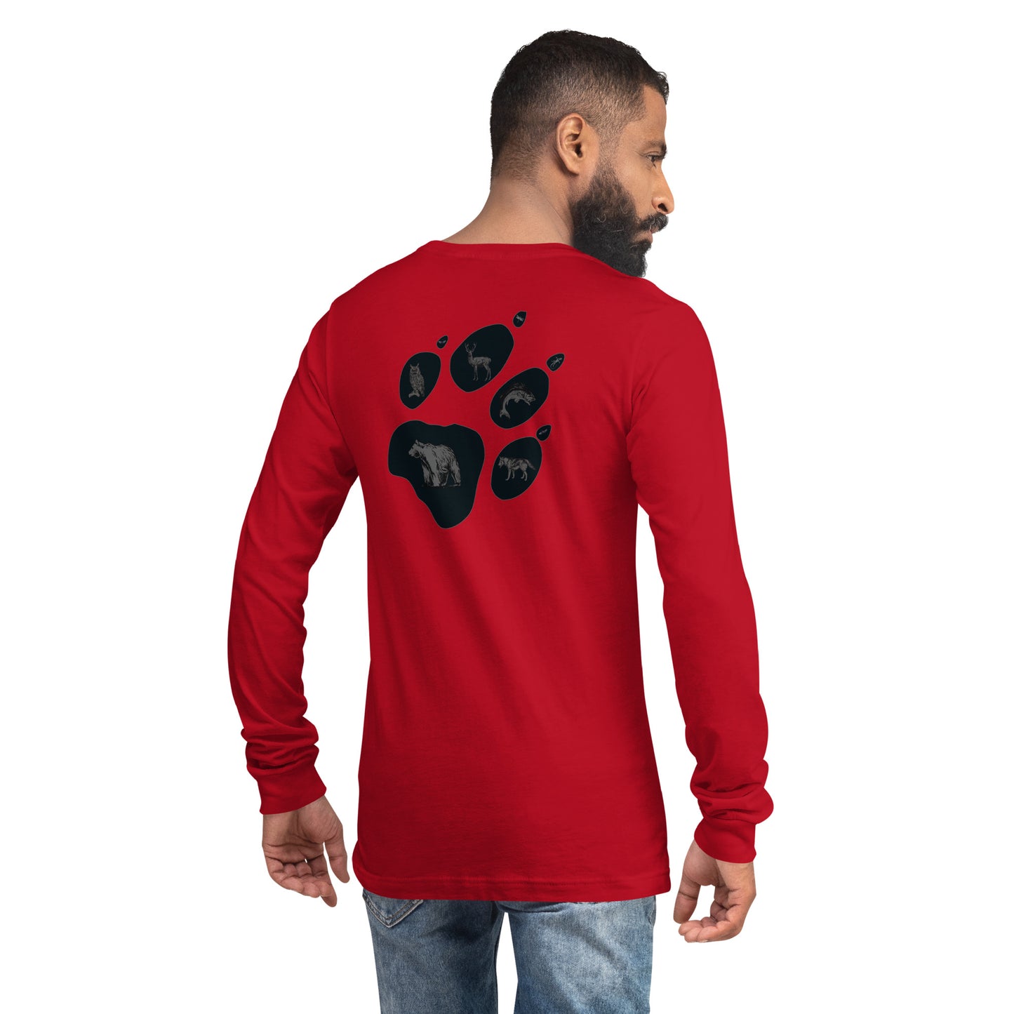 Animals Paw Print Unisex Long Sleeve Shirt