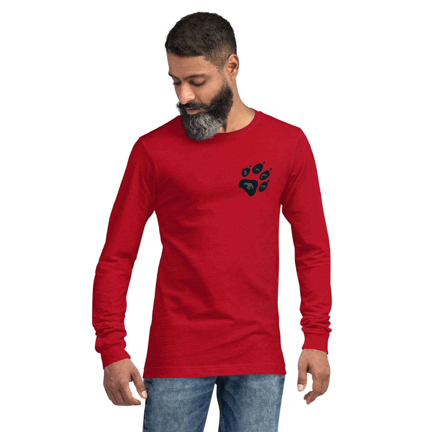 Animals Paw Print Unisex Long Sleeve Shirt