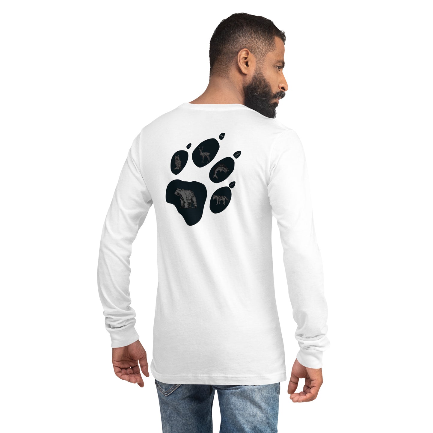 Animals Paw Print Unisex Long Sleeve Shirt