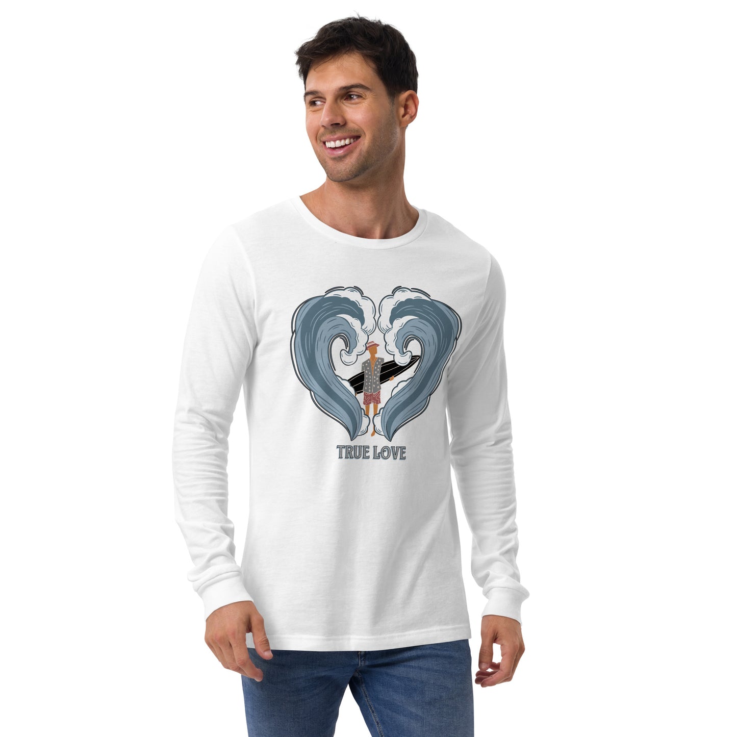 True Love Surf Waves Unisex Long Sleeve Shirt