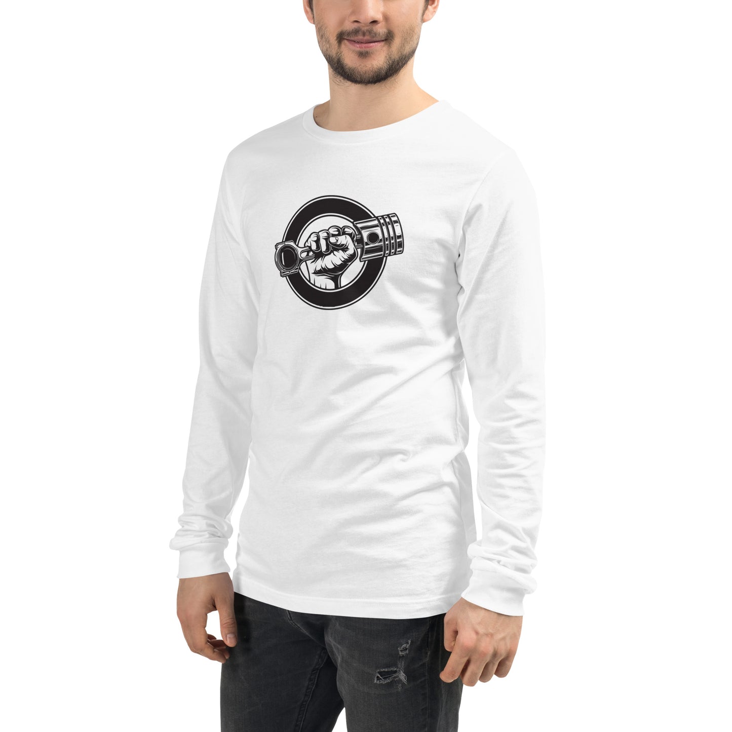 Motorcycle Piston Fist Unisex Long Sleeve Shirt