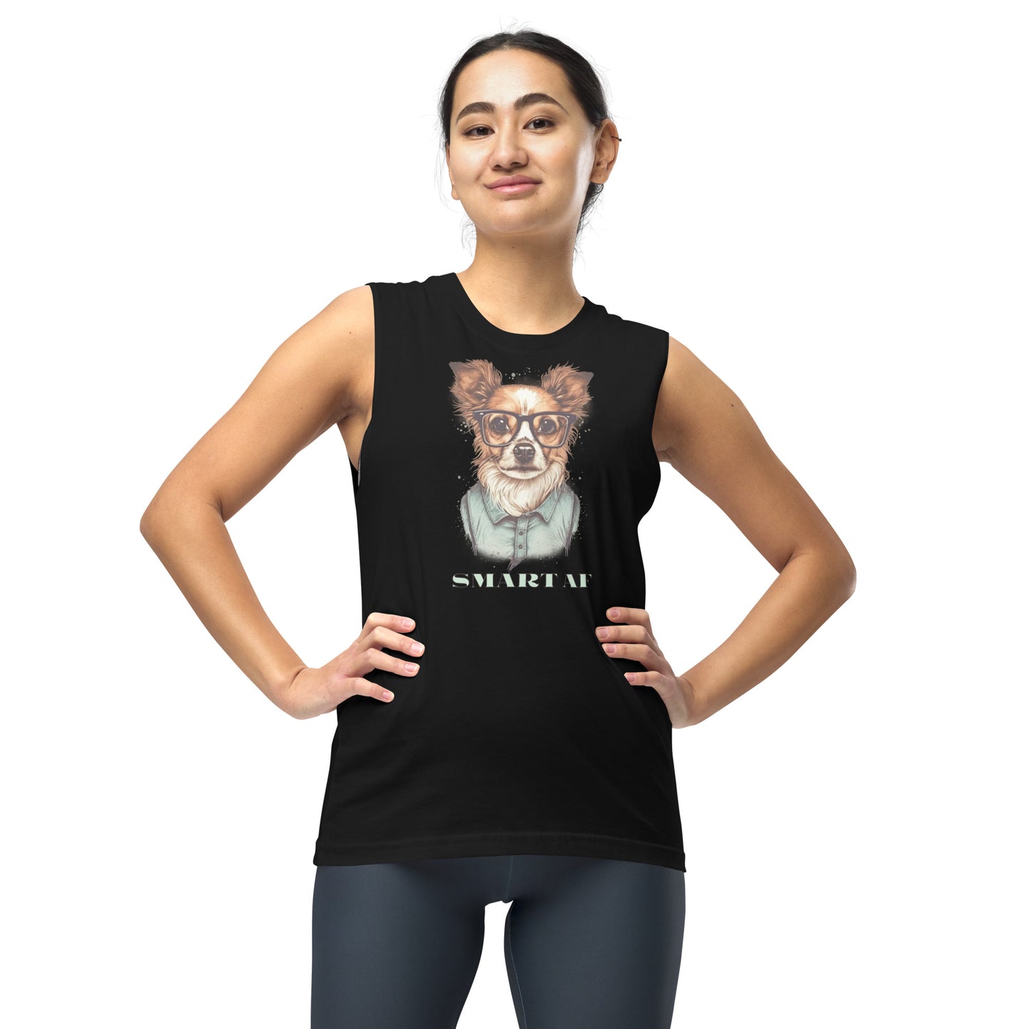 Smart AF Dog Unisex Muscle Shirt