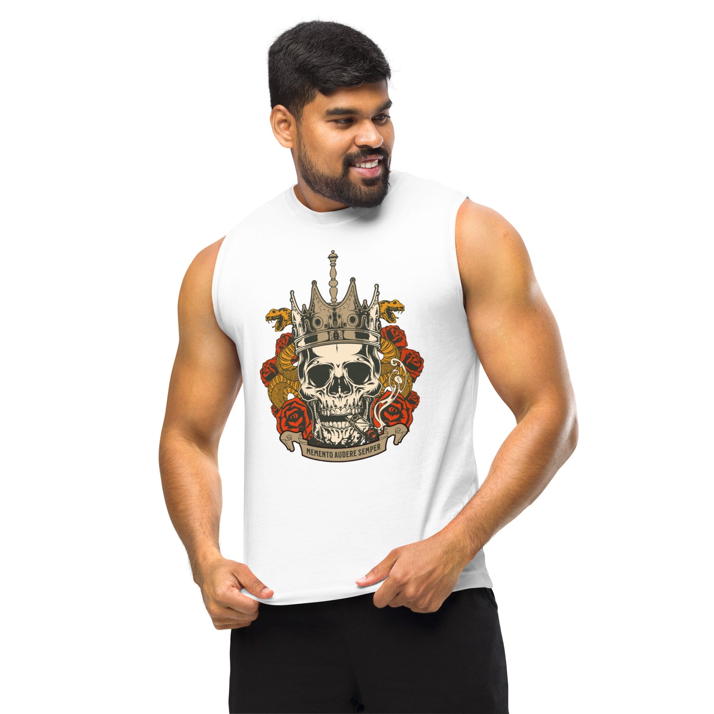 Memento Audere Semper Skull Unisex Muscle Shirt