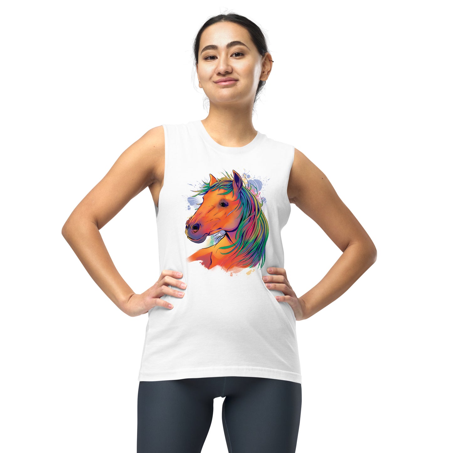 Horse Rainbow Unisex Muscle Shirt