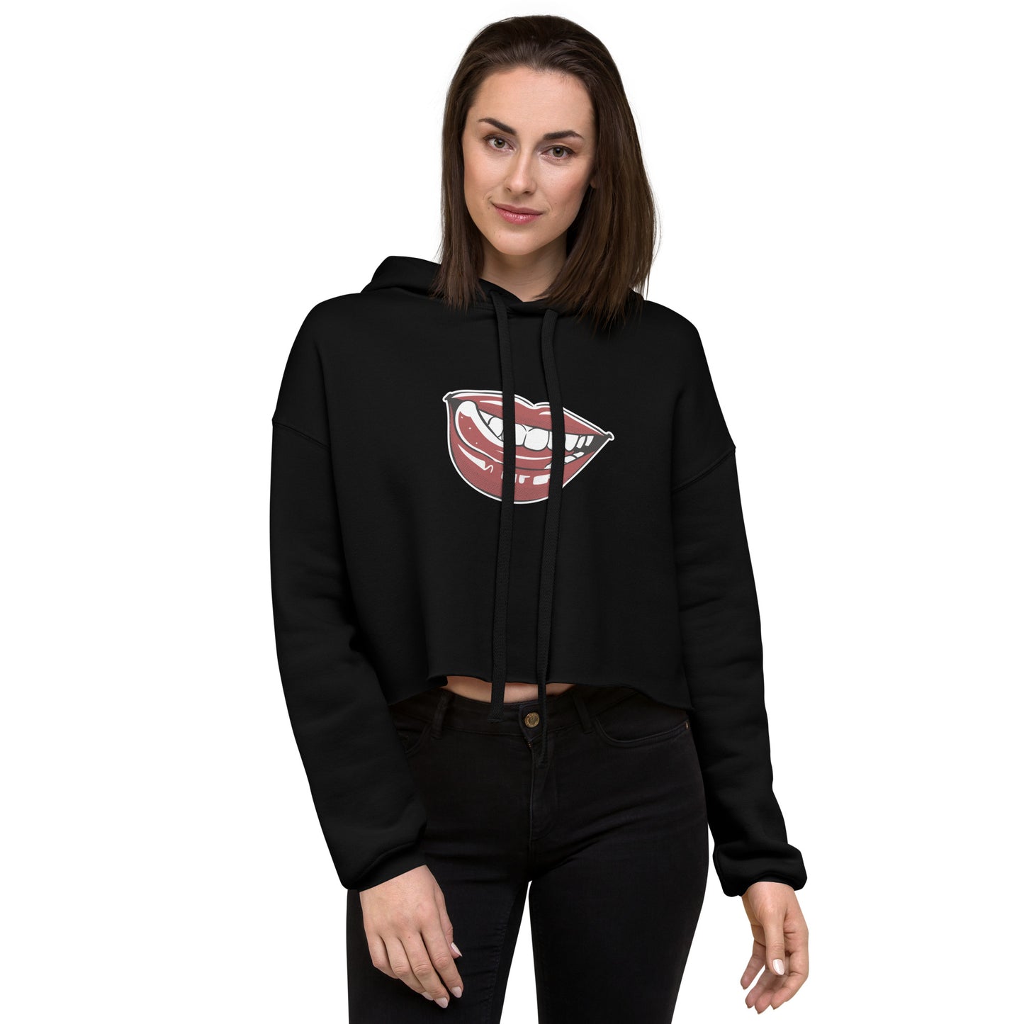 Lickin' Lips Women's Crop Hoodie