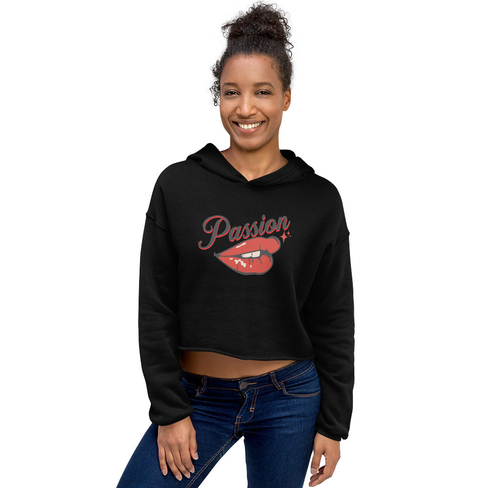 Passion Lips Women's Crop Hoodie