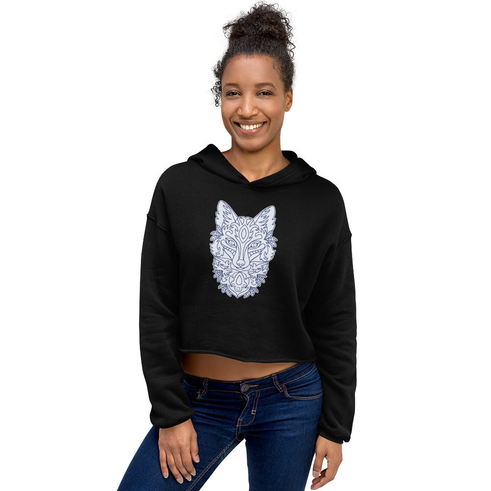 Wolf Women's Crop Hoodie