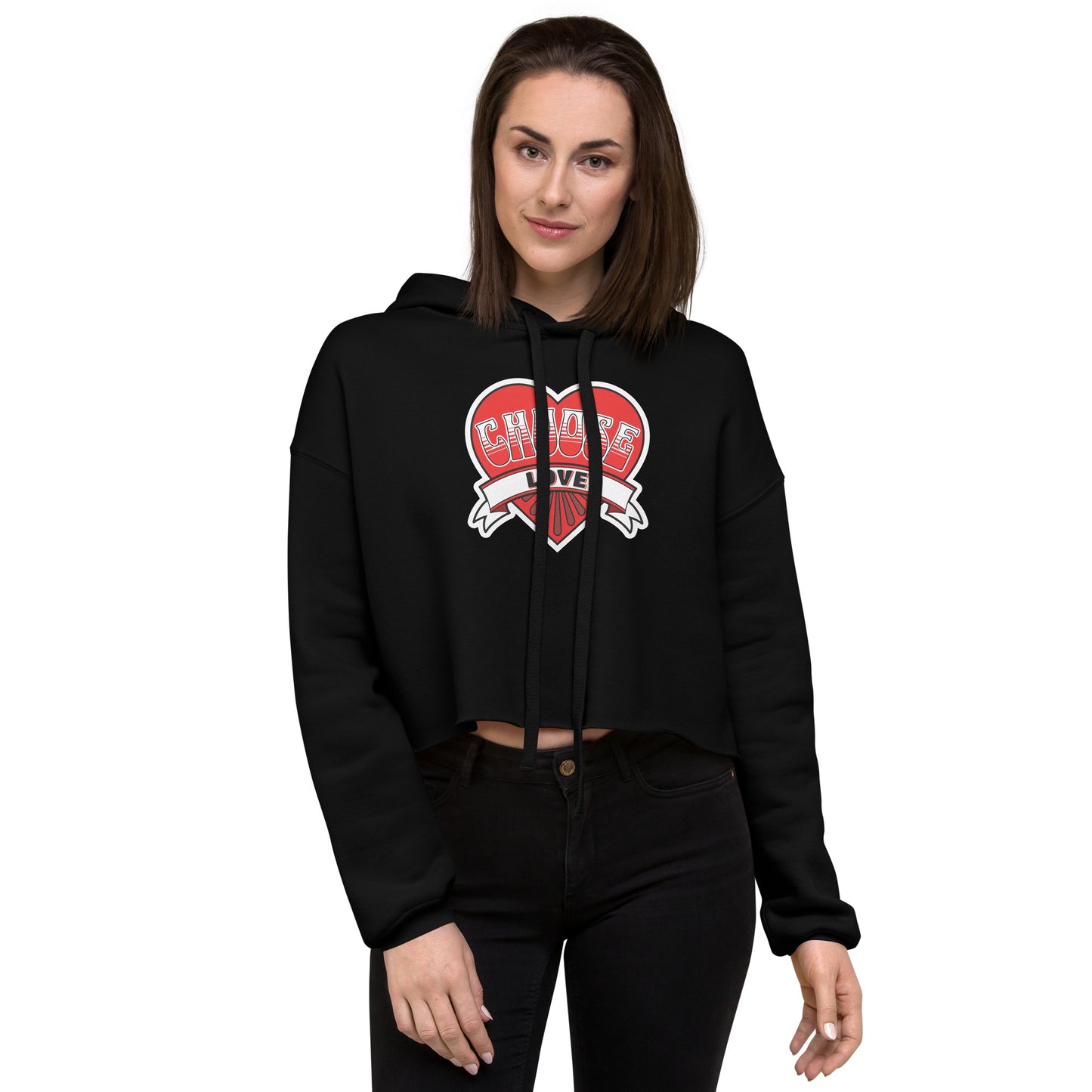 Choose Love Women's Crop Hoodie