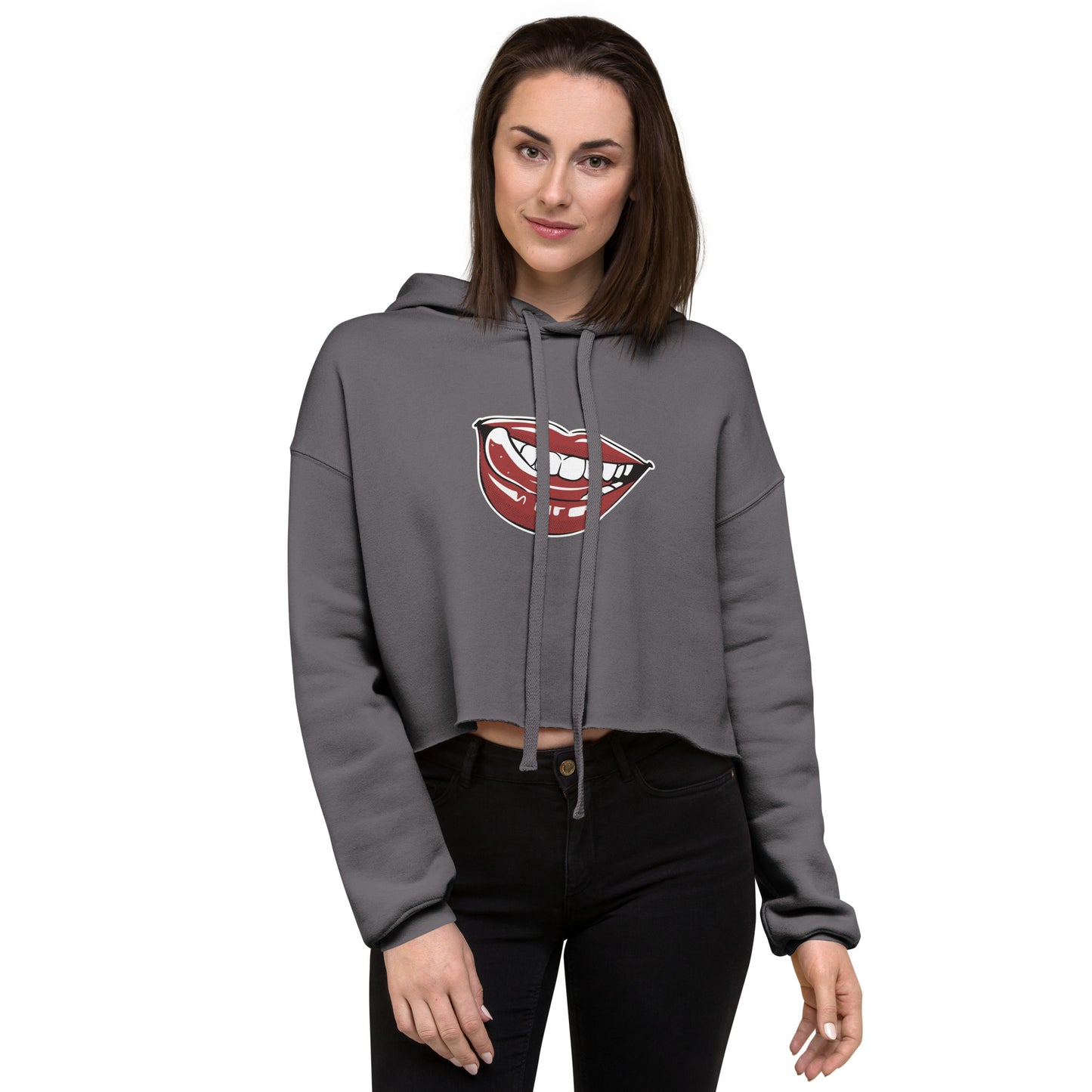 Lickin' Lips Women's Crop Hoodie