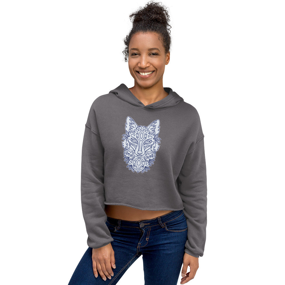 Wolf Women's Crop Hoodie