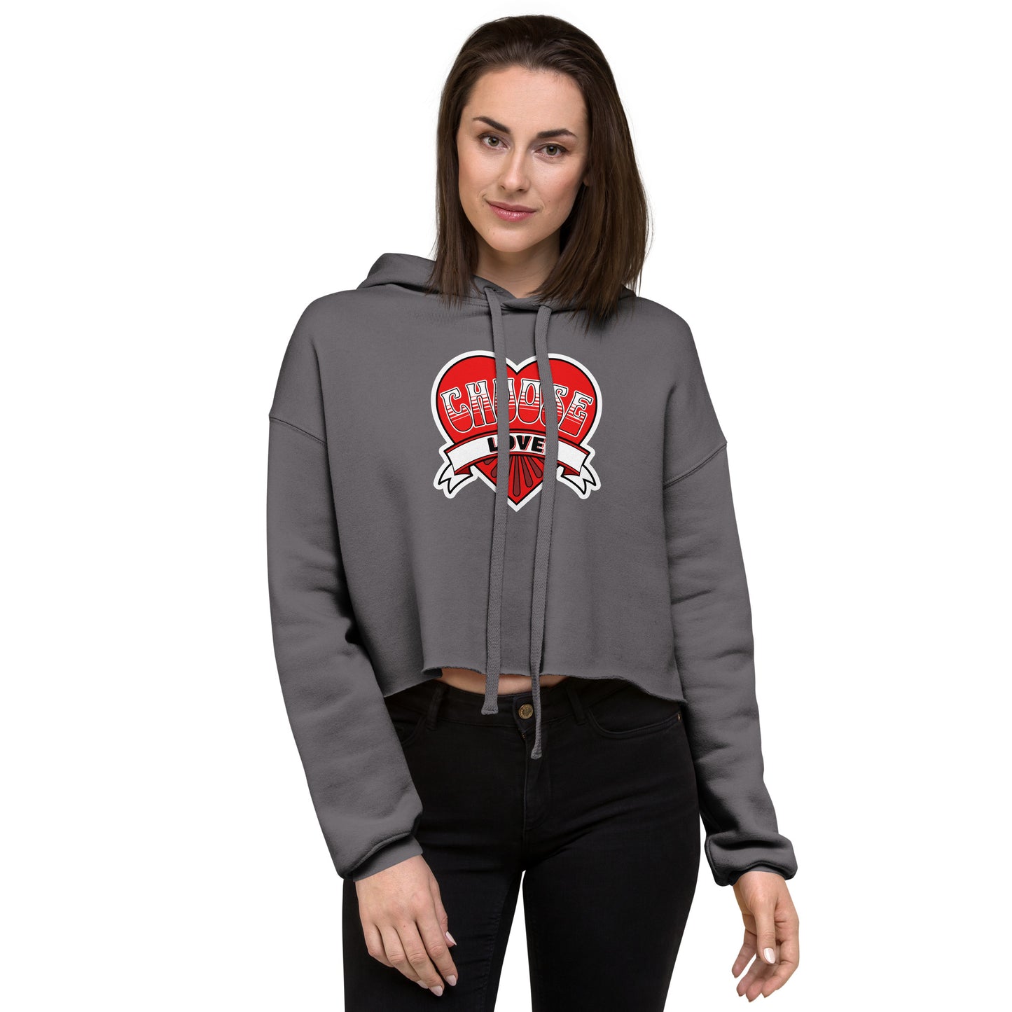 Choose Love Women's Crop Hoodie