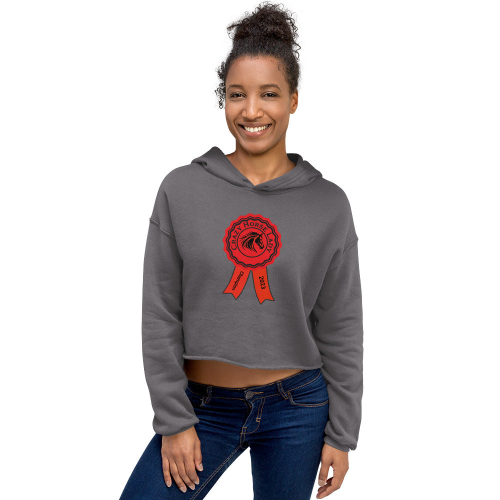 Crazy Horse Lady Women's Crop Hoodie