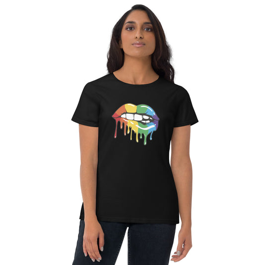 Rainbow Lips Women's Short Sleeve T-Shirt