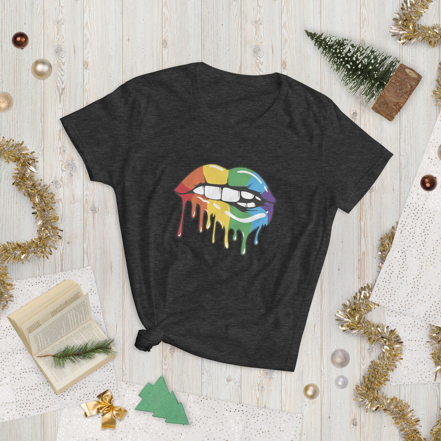 Rainbow Lips Women's Short Sleeve T-Shirt