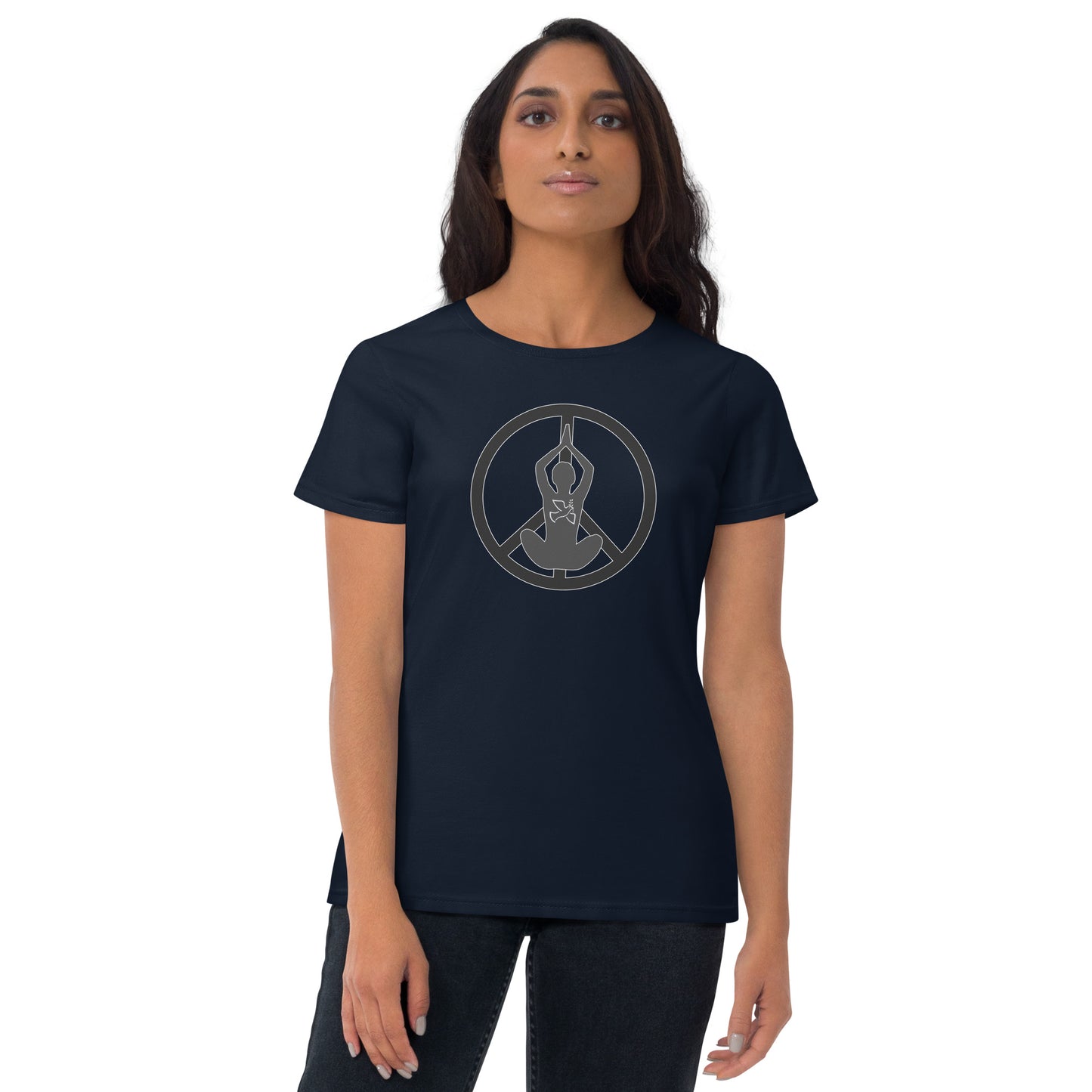 Yoga Peace Sign Women's Short Sleeve T-Shirt