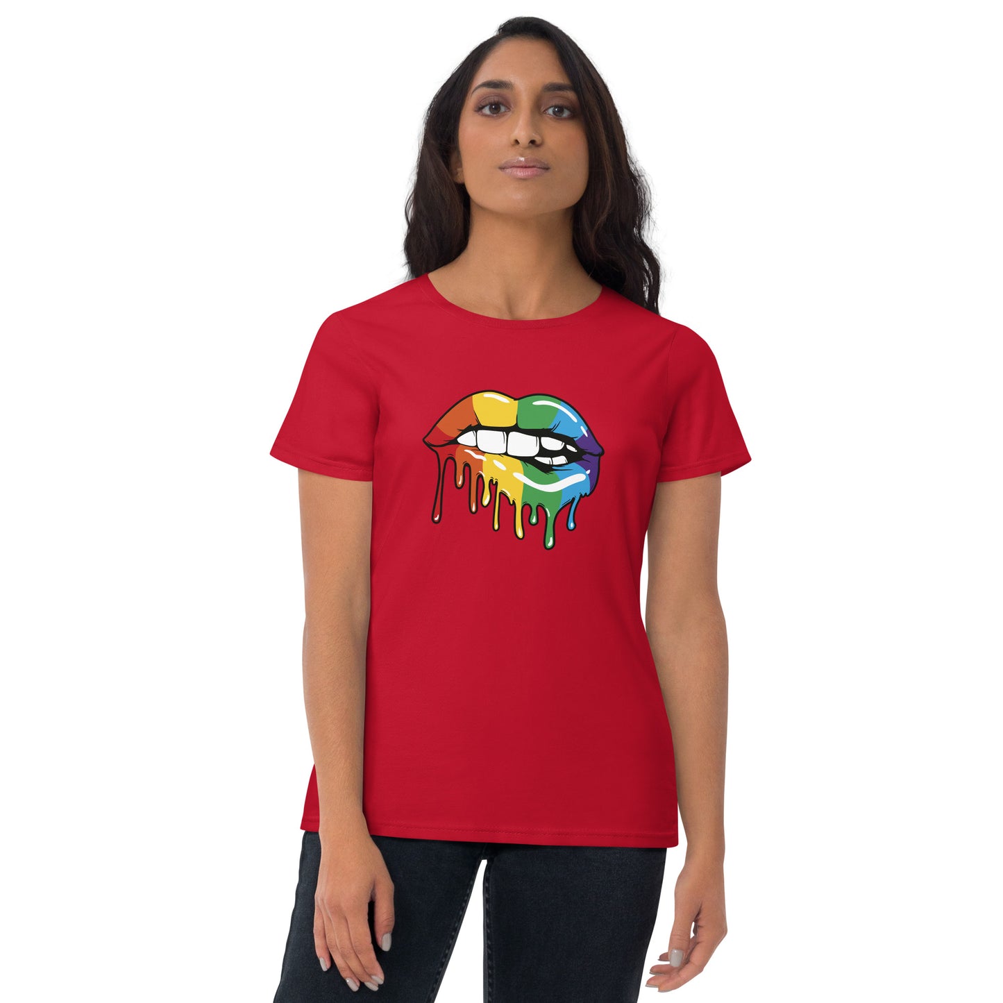 Rainbow Lips Women's Short Sleeve T-Shirt