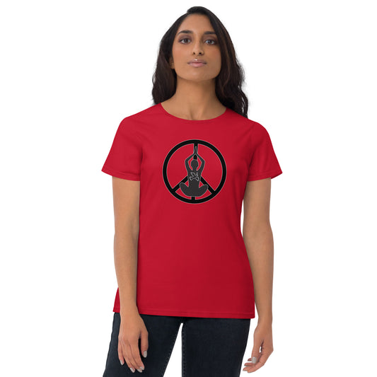 Yoga Peace Sign Women's Short Sleeve T-Shirt