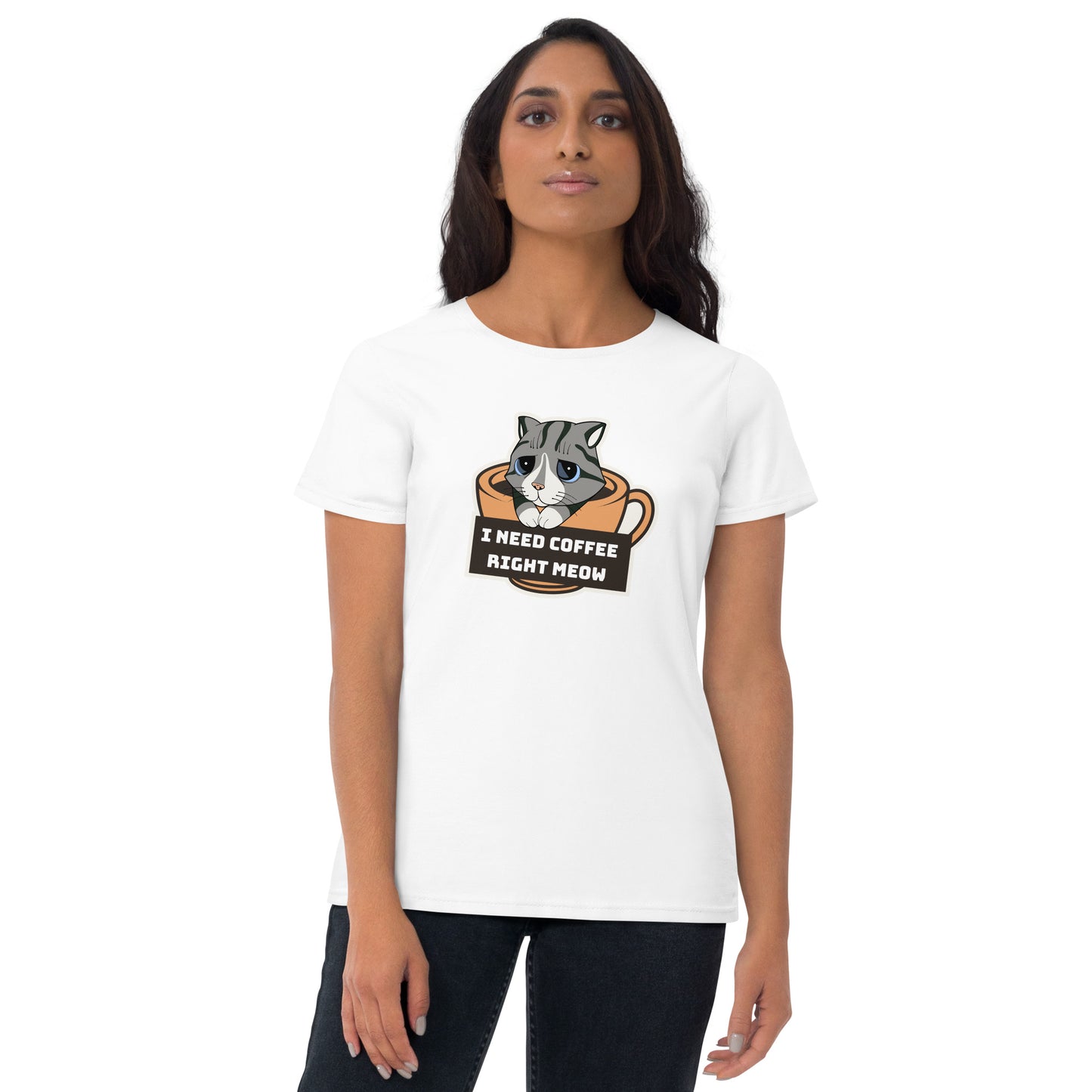 Coffee Cat Women's Short Sleeve T-Shirt