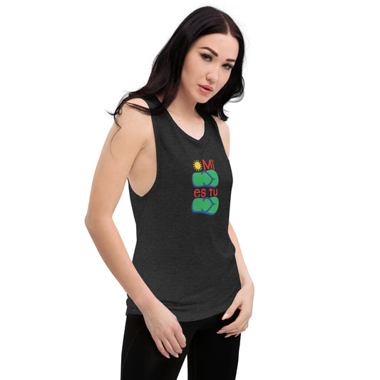 Mi Chancla Es Tu Chancla Ladies’ Muscle Tank