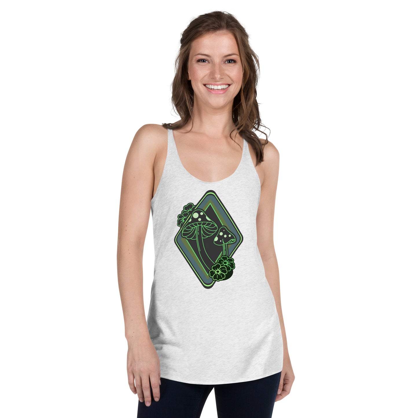 Mushrooms Diamond Women's Racerback Tank