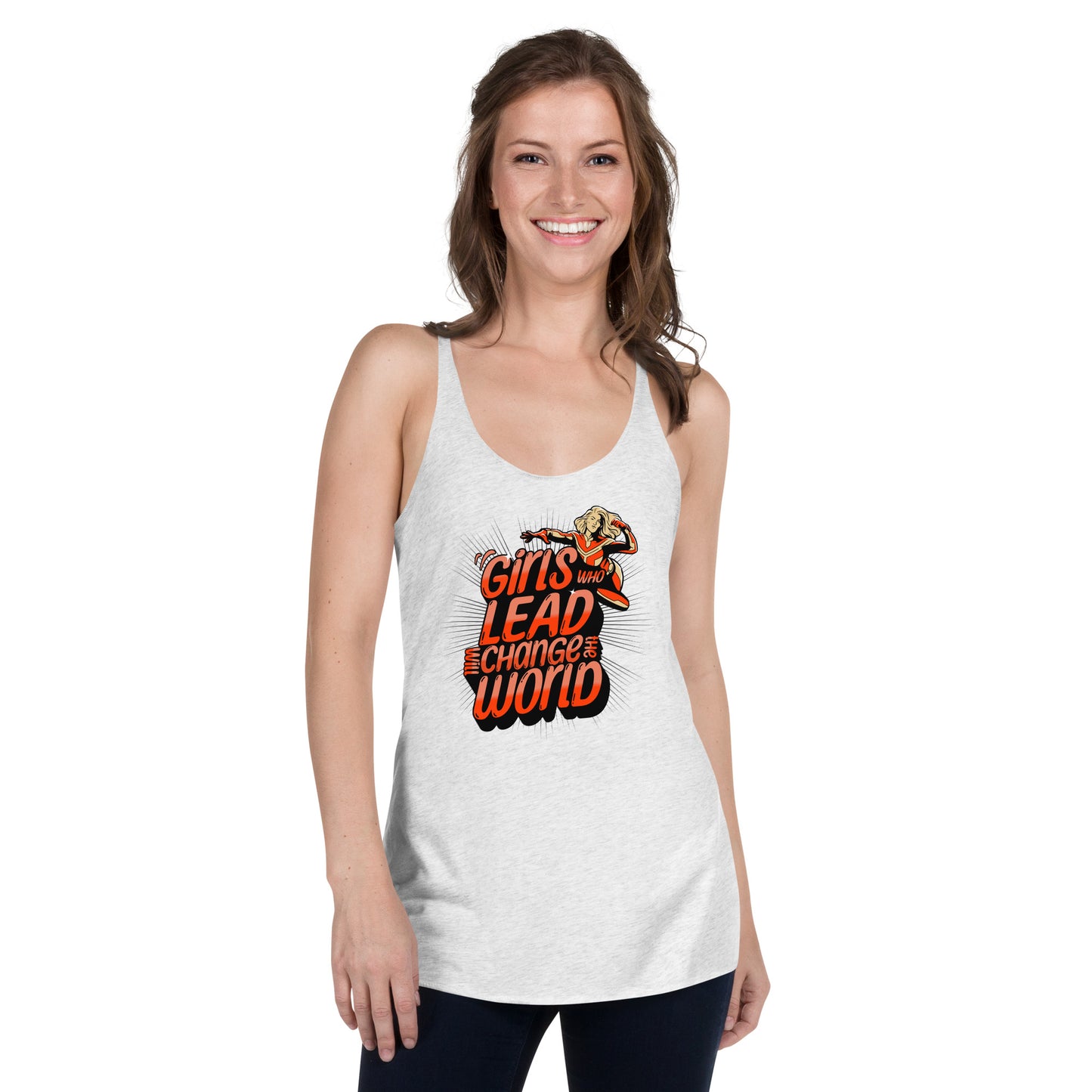 Girls Who Lead Will Change the World Women's Racerback Tank