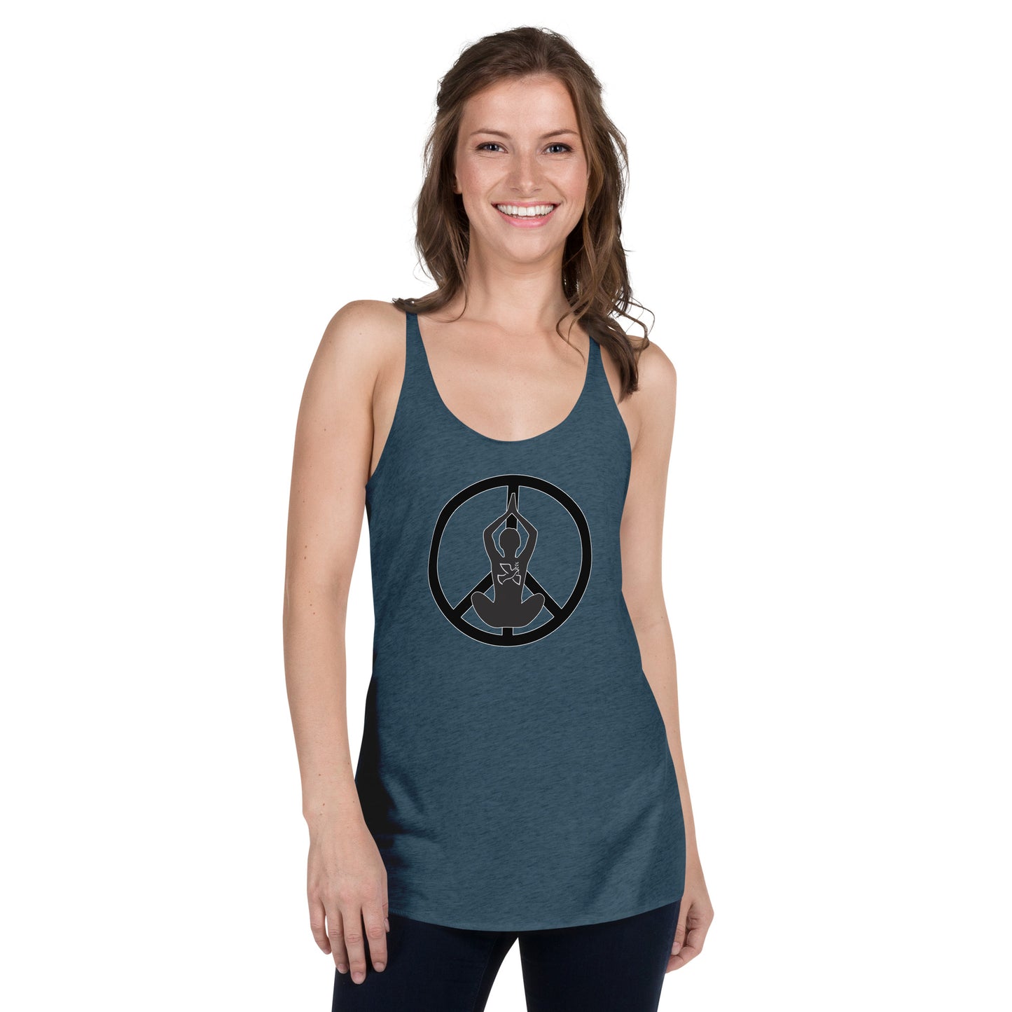 Yoga Peace Sign Women's Racerback Tank