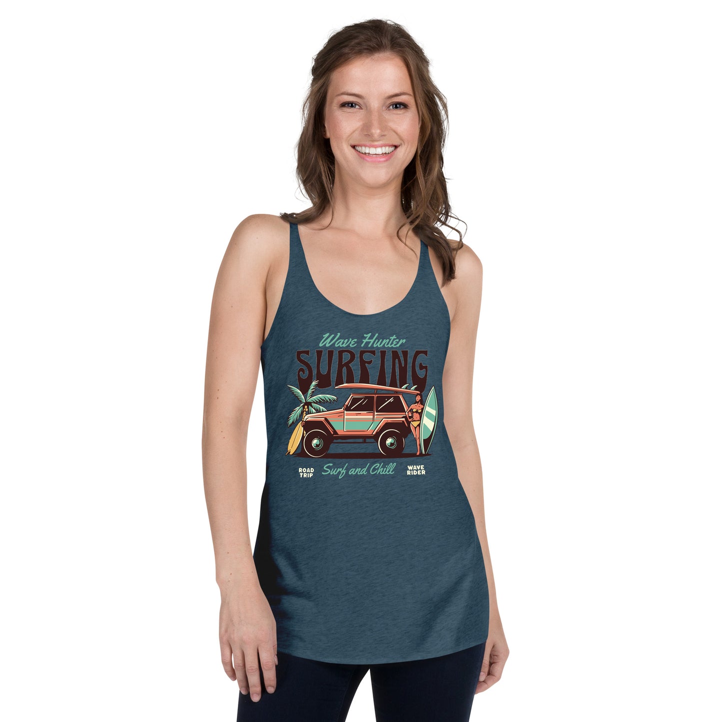 Wave Hunter Surfing Women's Racerback Tank