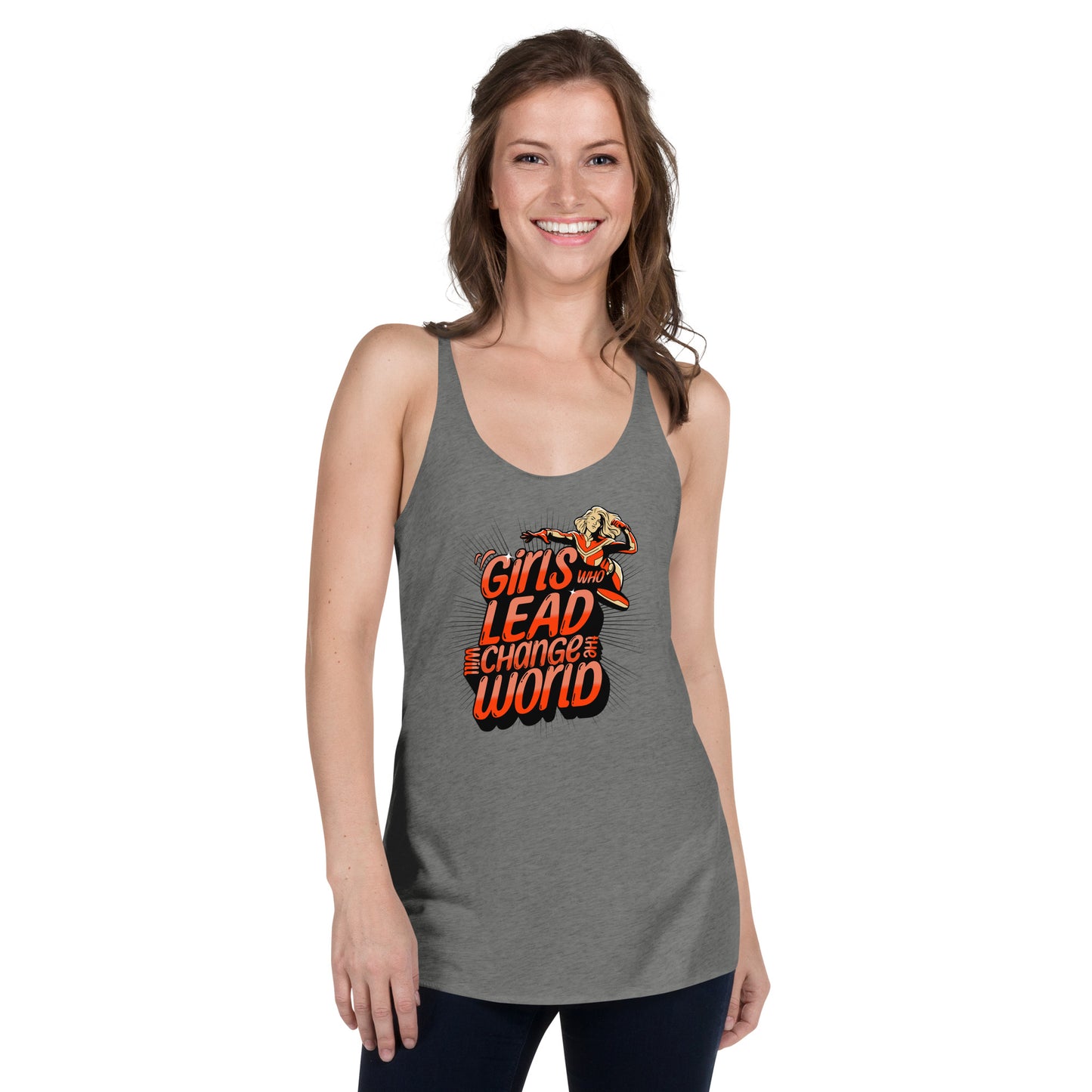 Girls Who Lead Will Change the World Women's Racerback Tank