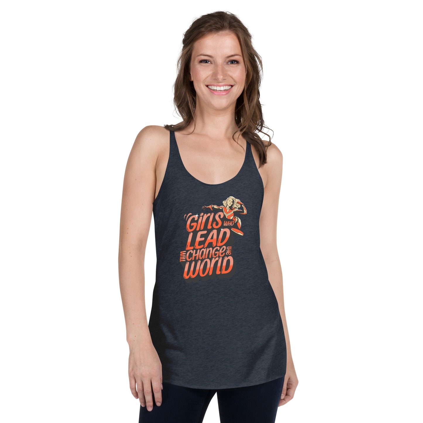Girls Who Lead Will Change the World Women's Racerback Tank