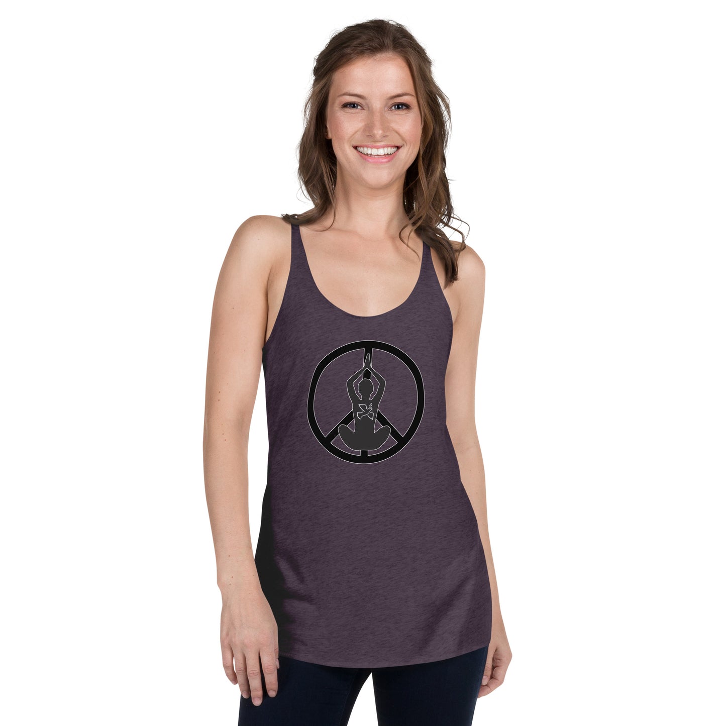 Yoga Peace Sign Women's Racerback Tank