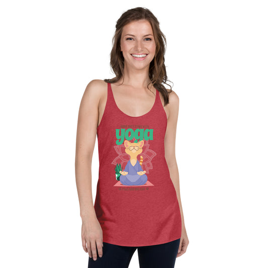 Yoga Cat Paws and Breathe Women's Racerback Tank